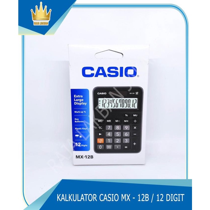 

Calculator Kalkulator / Calculator Casio Mx - 12B / 12 Digit Layar Besar