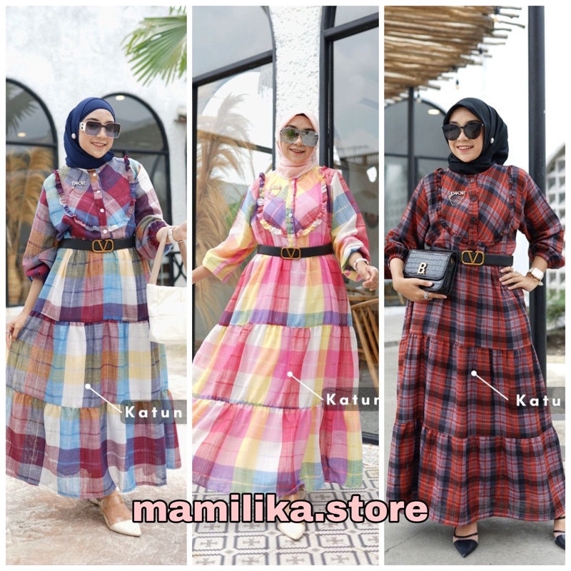 MARYAM DRESS | MIDI DRESS KATUN | MIDI DRESS MUSLIM | MIDI DRESS RAYON