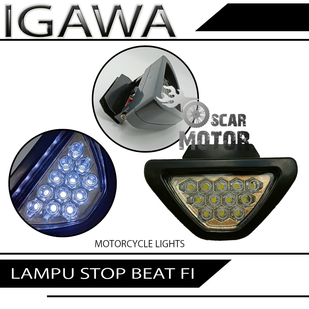 LAMPU BELAKANG STOPLAMP SPAKBOR BEAT FI ESP STREET NEW LED RUNNING H motor