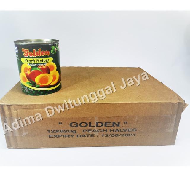 

Diskon Heboh--Buah Kaleng / Peach Halves Golden 825 gr