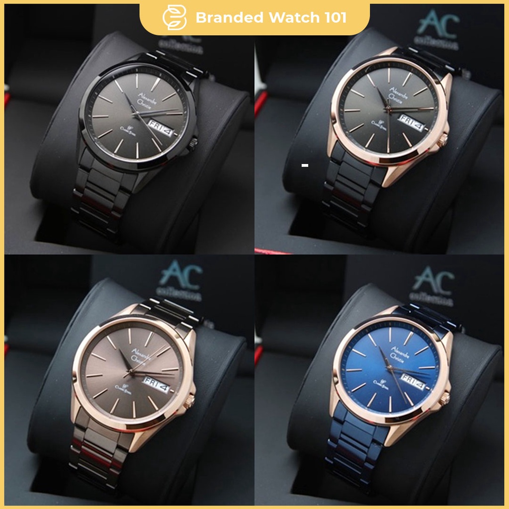 ORIGINAL Jam Tangan Pria Alexandre Christie AC 8592  / AC8592 / 8592 Garansi Resmi 1 Tahun, Stainless