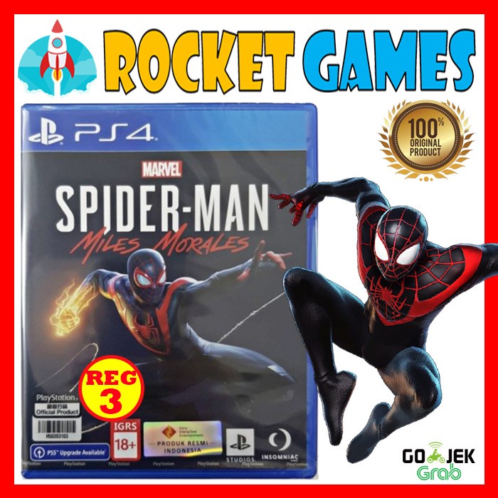 Ps4 / Ps5 Marvels Spiderman / Marvel Spider Man Miles Morales (R3/Eng) Cd / Dvd / Kaset / Game /