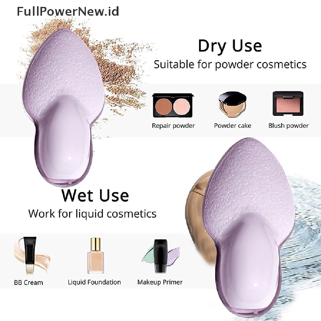 Power 1PC Spons Blender Aplikator Foundation Bahan Silikon Gel Untuk Makeup