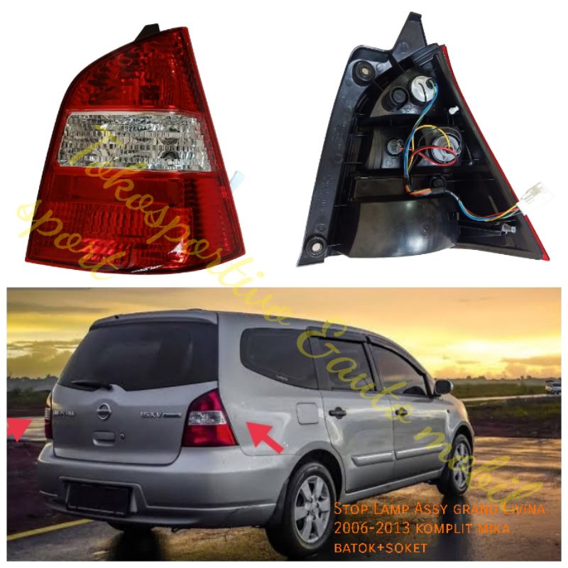 LAMPU STOP TAIL LAMP BELAKANG NISSAN GRAND LIVINA 2007-2012 LAMPU STOP ASSY KOMPLIT