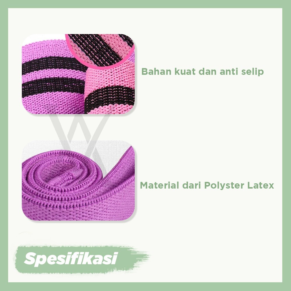 PROMO JS-9 Hip Resistance Band / Hip Band / Booty Band Squat Yoga Fitness Pinggul - TERMURAH