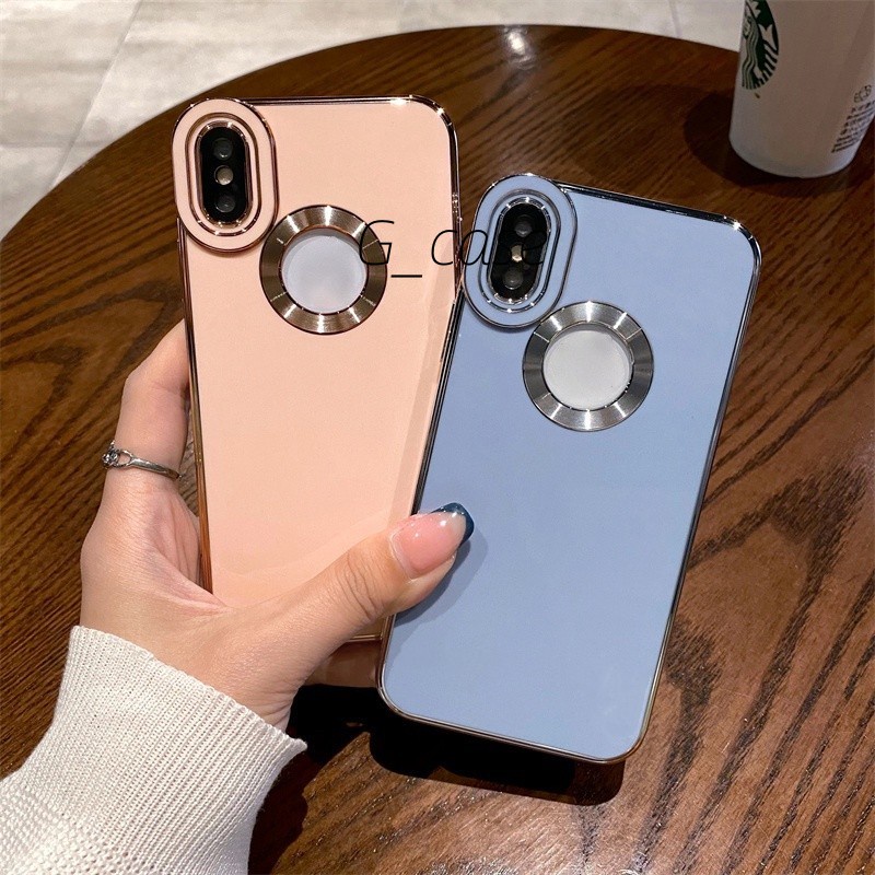 Soft case Silikon Lapis Emas Tahan Banting Dengan Pelindung Kamera Untuk Iphone X XR XS MAX 8 7 Plus