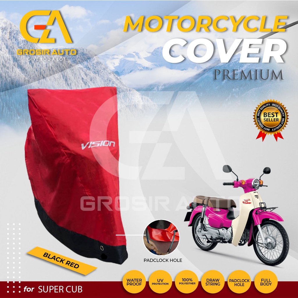 SARUNG PENUTUP BODY COVER / SELIMUT MOTOR SUPER CUB VISION PREMIUM WATERPROOF