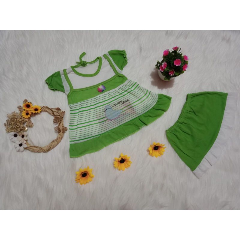 Setelan Rok Anak Warna Hijau