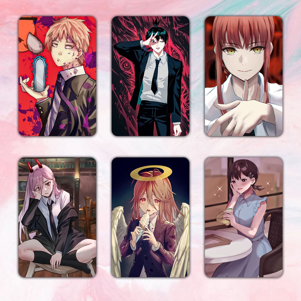 Photocard Foto Anime Jepang Chainsaw Man Photo Karakter