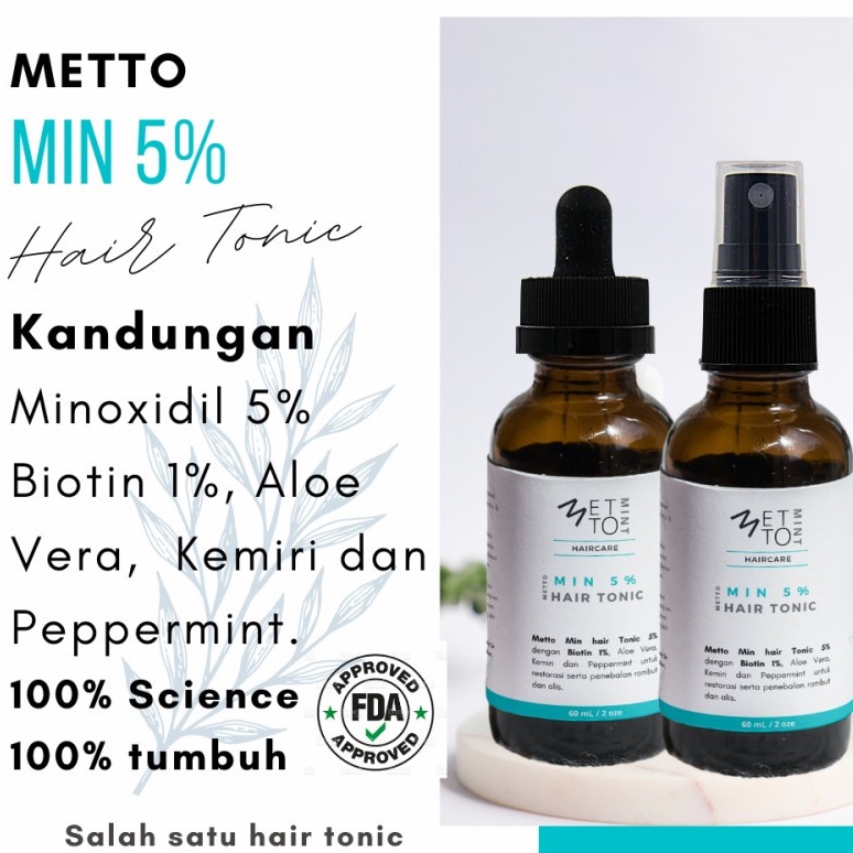 METTOMINT Saw Palmetto Biotin obat rambut anti dht bloker minoxidil