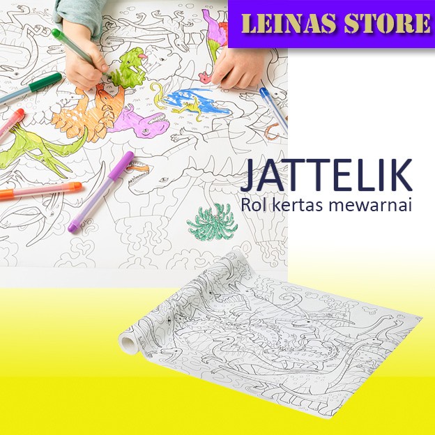 

Sale!!! Rol Kertas Mewarnai Panjang 10 Meter / Jatolik Kertas Gambar Anak Bagus