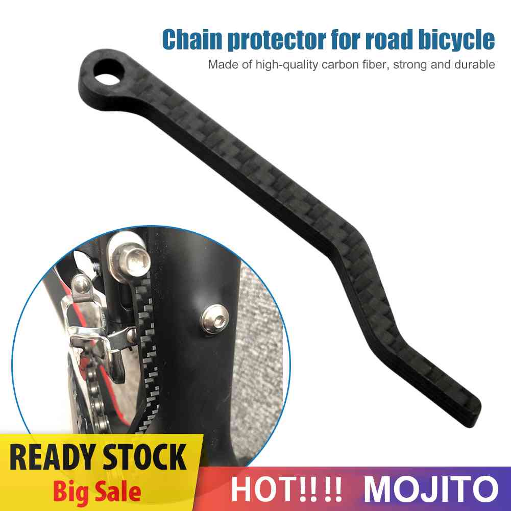 Pelindung Rantai Sepeda Bahan Carbon Fiber Warna Hitam