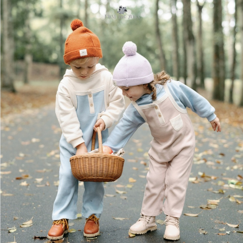 BOHOPANNA 0-3 Tahun Long Romper / Aiden Romper Waffle Jumper Bayi CBKS