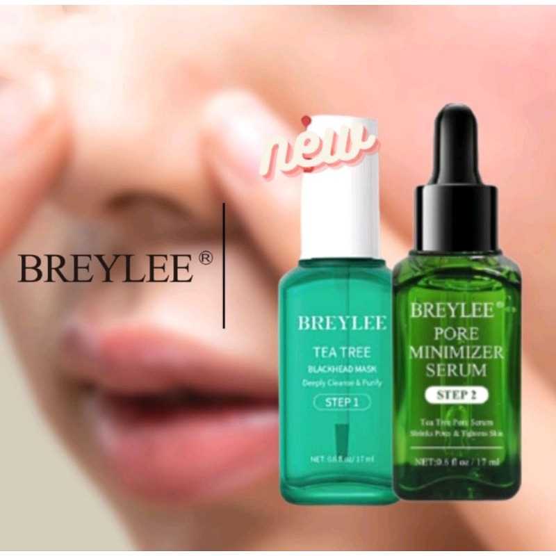 BPOM BREYLEE MASKER PENGANGKAT KOMEDO BLACKHEAD REMOVER MASK PEEL OFF PORE MINIMIZER SERUM STEP 1 DAN 2