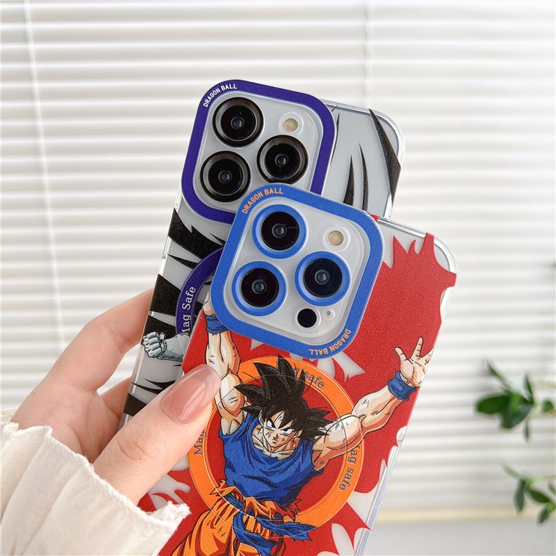 Soft Case Magnetik Desain DRAGON BALL Son Goku Untuk iPhone 14 11 13 12 Pro Max