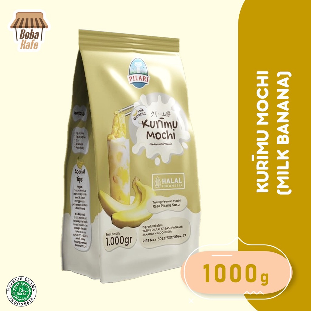 

KURIMU MOCHI RASA MILK BANANA - TEPUNG MOCHI - CREAM MOCHI RASA PISANG 1KG
