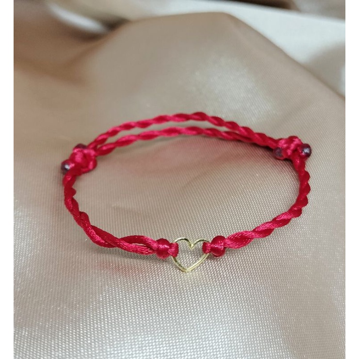 Gelang Serut Charm Love emas 8K 375%