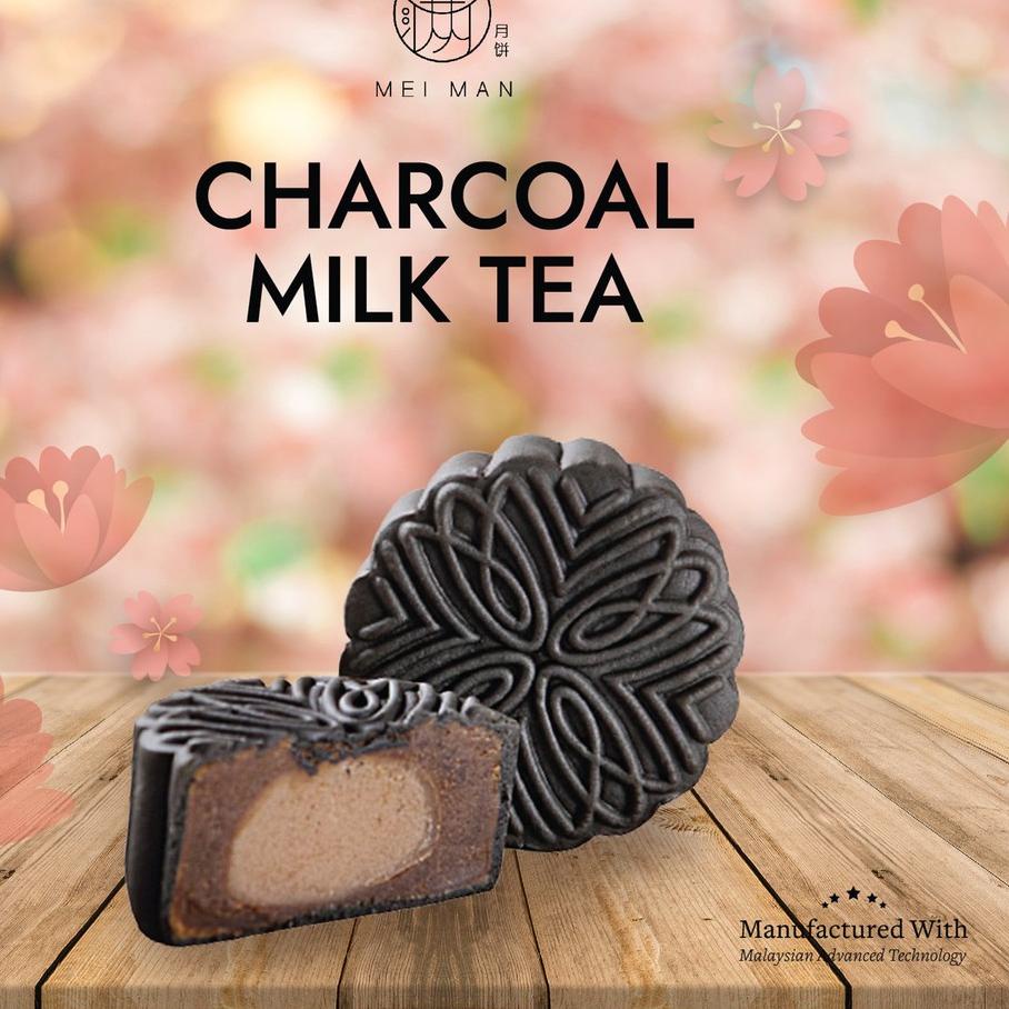 

TERLARIS BRANDS FESTIVAL MEIMAN Mooncake/MEI MAN Charcoal Milk Tea Mooncake MINI gas !!