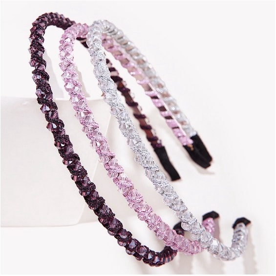 KOREAN PEARL HEADBAND - Bando Crystal Korea Mutiara Mote dengan Krystal Blink Blink Girly Retro - Premium Korean Style