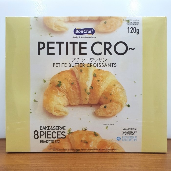 

ORIGINAL MURAH BONCHEF PETITE BUTTER CROISANT READY TO EAT (isi 8pcs @15gr)