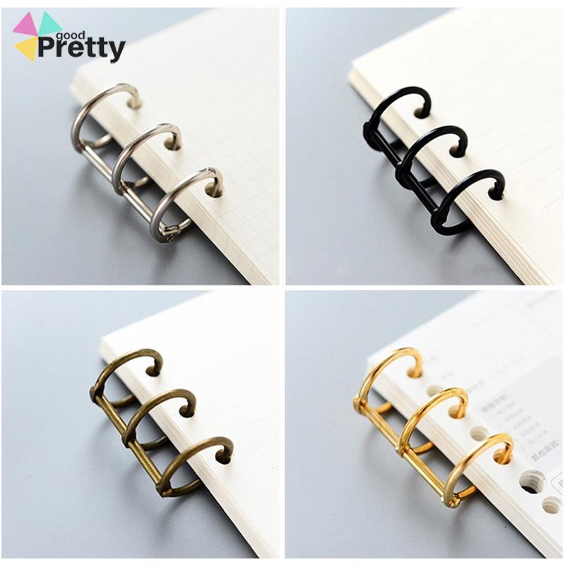 3-hole Metal Clip Movable Open Desk Calendar Book Rings Loose-leaf Binder - PD