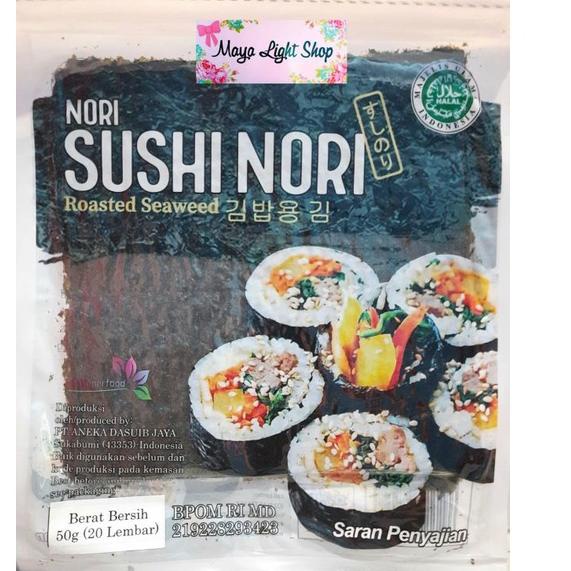 

Promo Sekarang--Seaweed sushi nori 20 halal rumput laut bento kimbap murah non msg