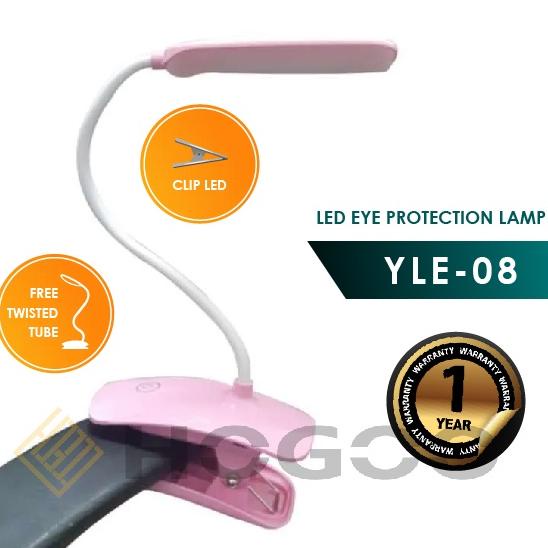 Hot Quality LAMPU MEJA BELAJAR JEPIT LAMPU BACA LED RECHARGEABLE BERGARANSI 1 TAHUN - YOUNGPRO YLE-08