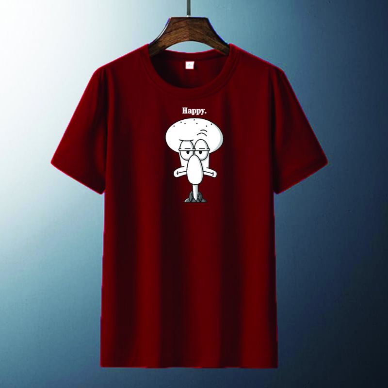 Kaos Pria SquidWard Atasan Pria Logo Baju Lengan Panjang Distro Oblong Dewasa Motif Kartun DTF Baju Keren Cowok COD