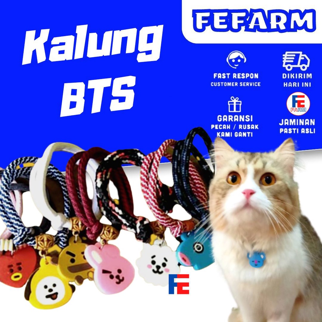 Kalung Kucing Lonceng 14mm BTS Murah Bikin Kucing Makin Mudah Dikenali FEFARM