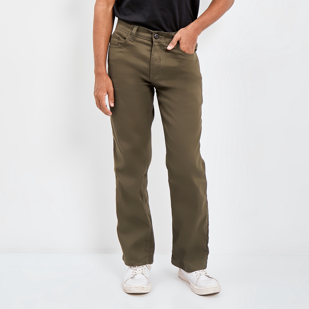 Pluviophile - Chino Basic Reguler celana chino standar - Olive green