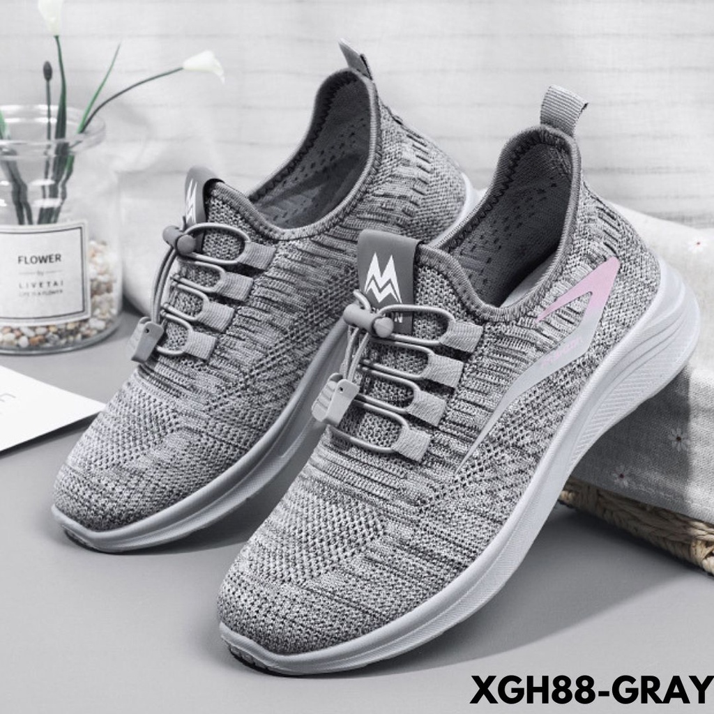 SEPATU WANITA SNEAKERS TRENDY VIRALS KECE BANGET BAHAN FLYKNIT IMPORT GH88