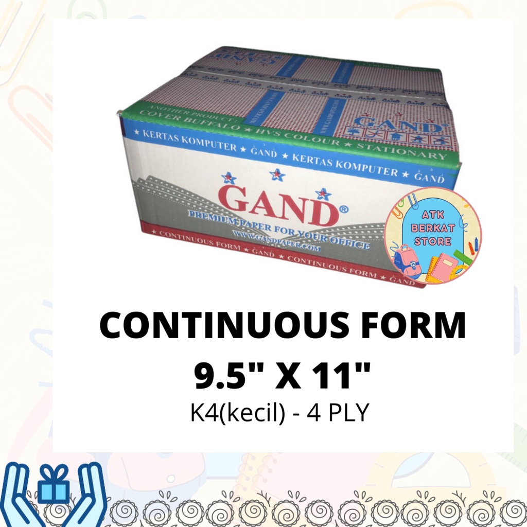 

[1 dus] Kertas Print continous Form paper GAND K4 PLy