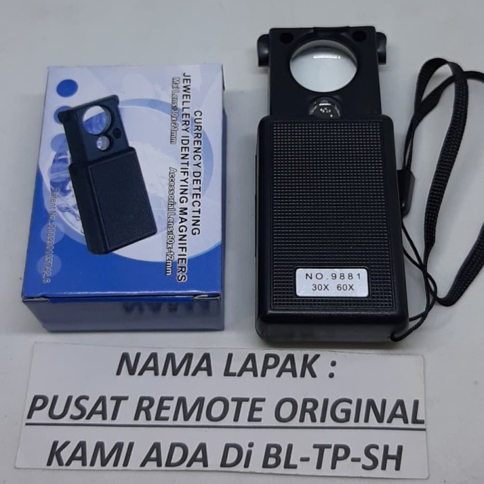 

KACA PEMBESAR MAGNIFER LUP 60X DAN 30X ADA LAMPU CEK UANG NYA ORIGINAL