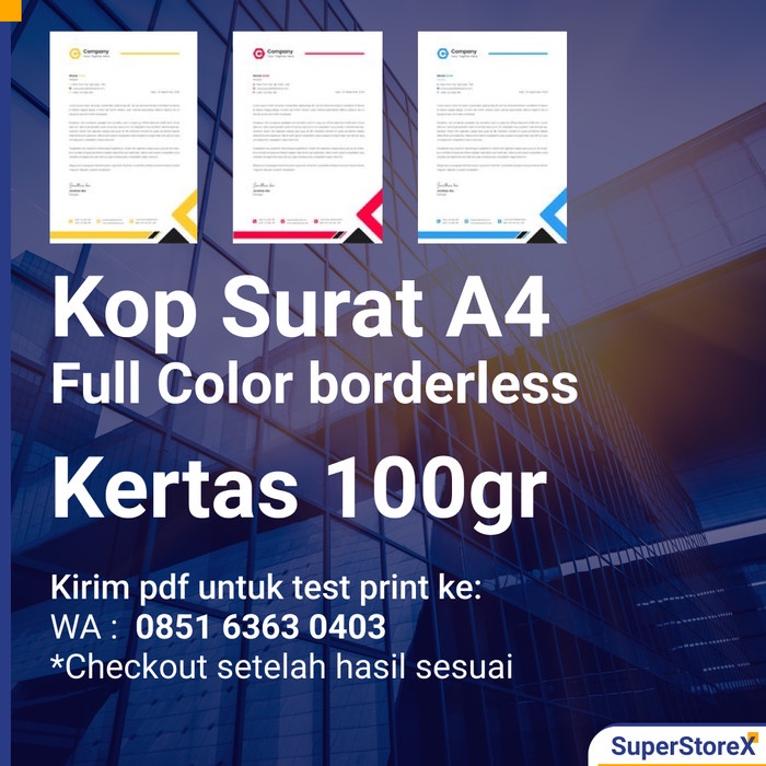 

Hot Sale Jasa Cetak Print Kop Surat A4 100Gr Warna Borderless 100 Gr Gram Sale!!!