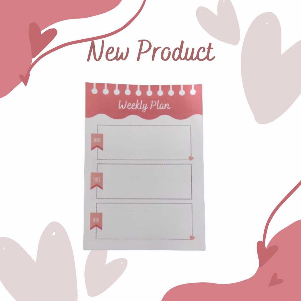 

Memo Pinky Weekly Plan (BUKAN STICKY NOTE)