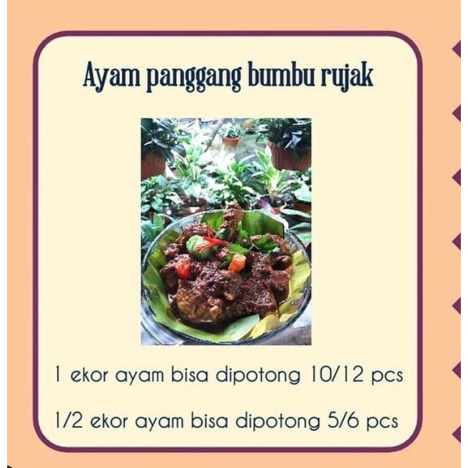 

Ayam panggang bumbu rujak 1 ekor
