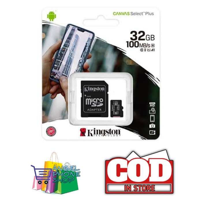 Kingston Canvas Select Plus Micro SD Class 10 32GB+SD Adapter Memory