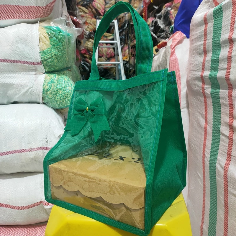 HARGA LUSIN ISI 12 BIJI  -TAS HAJATAN MIKA TEBAL PREMIUM DI KELASNYA 0.25 MM SIZE 22x22x30cm
