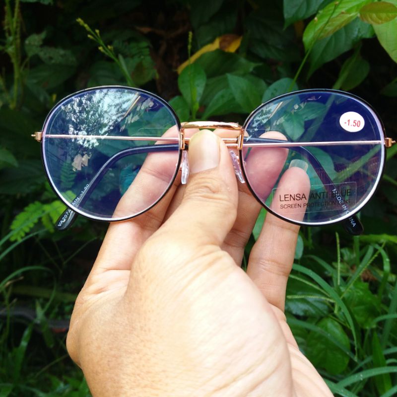 Kacamata Minus -0.50 sd -4.00 Frame Oval Wanita GRATIS   BOX