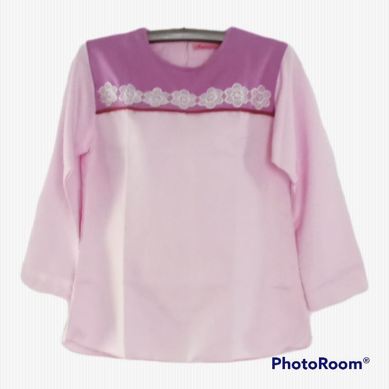 Blouse Atasan Cewek Baju Pakaian Wanita Atasan Renda Remaja Cewek Lengan Panjang