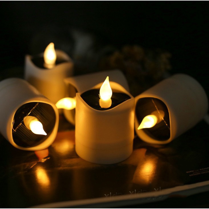 Romantis Flameless Kreatif Kedap Kedip Tanpa Asap Lampu Lilin LED Tahan Air Liburan Dekorasi Lampu