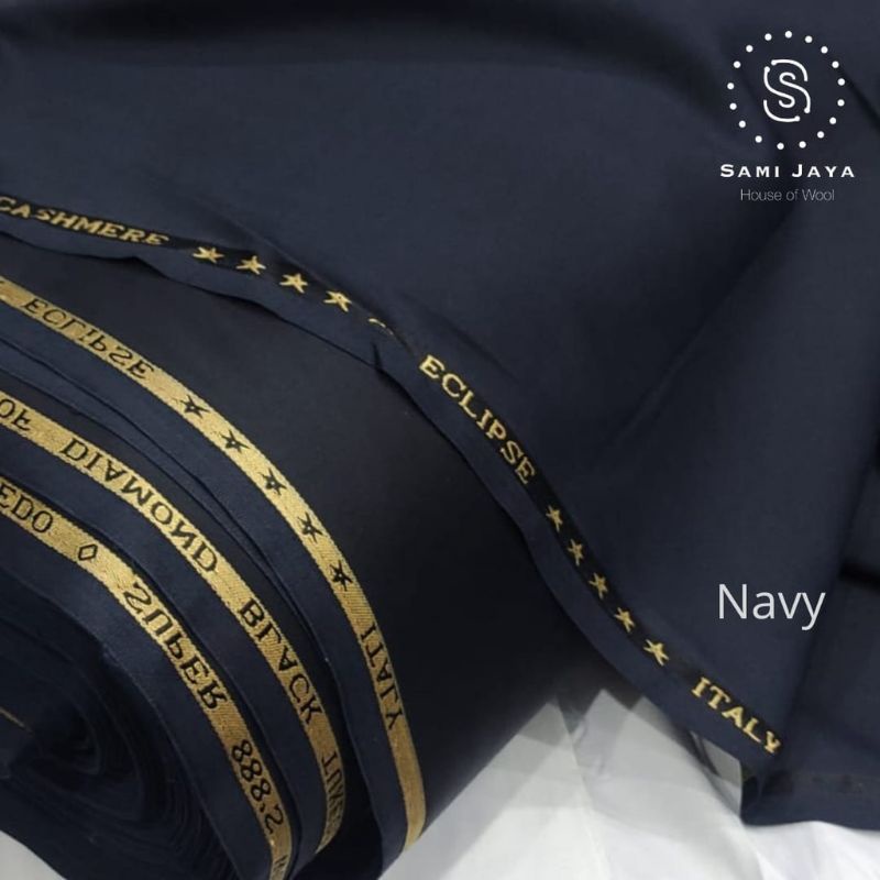 Kain Bahan Jas & Celana Wedding ECLIPSE Jet Black Wool