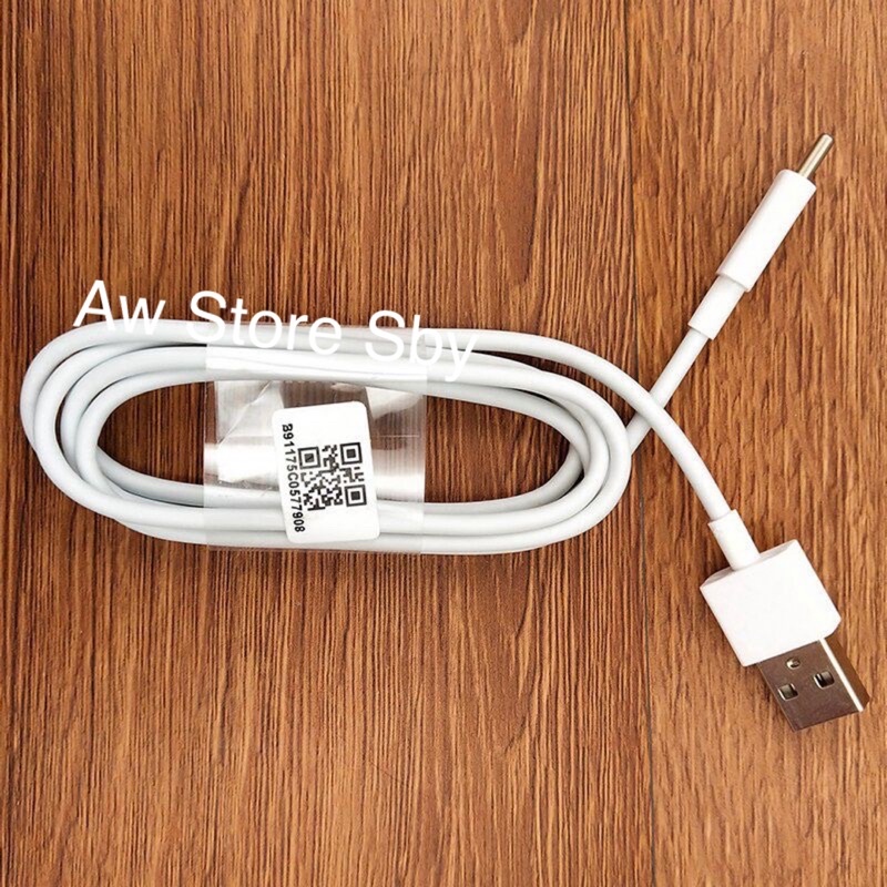 Xiaomi Fast Charging Type C Kabel Data Xiaomi Redmi Usb Type C - Putih [Ori/ 1 meter]