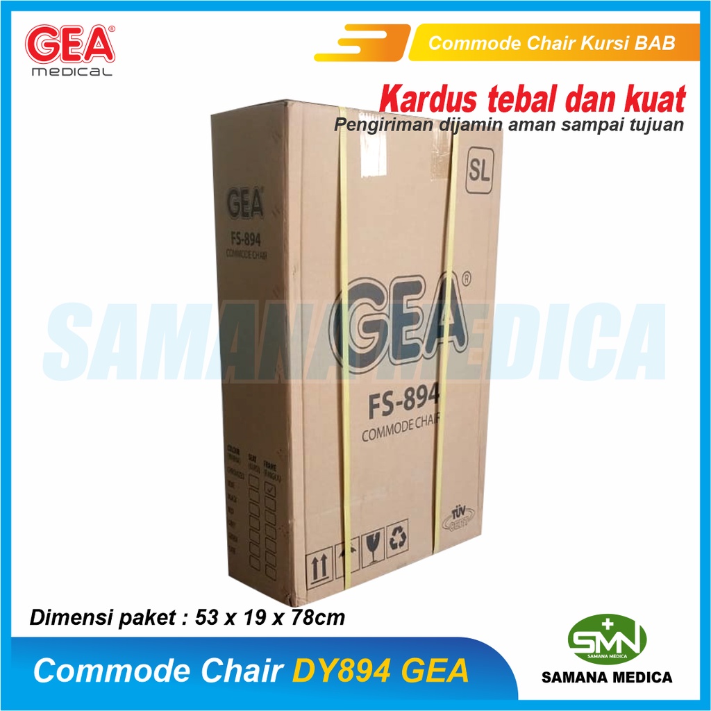 Kursi BAB GEA FS894 Commode chair duduk tanpa roda GEA Promo Murah TANPA RODA