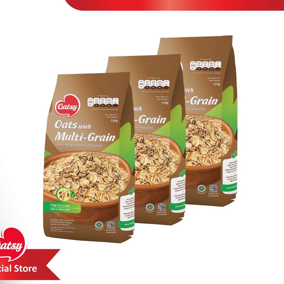 

10.10 SALE OATSY Oats With Multi Grain 750gr (Triple Pack) buruan
