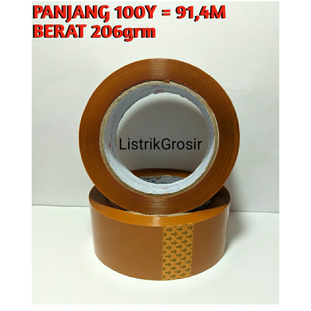 Isolasi Lakban Bening Pajero 100y 50y 48mm Plakban Clear 2 Inch OPP Tape