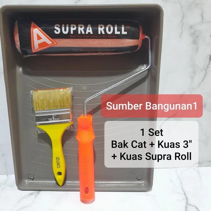 

Special - Bak cat + kuas roll Supra + kuas 3 1 set ホン