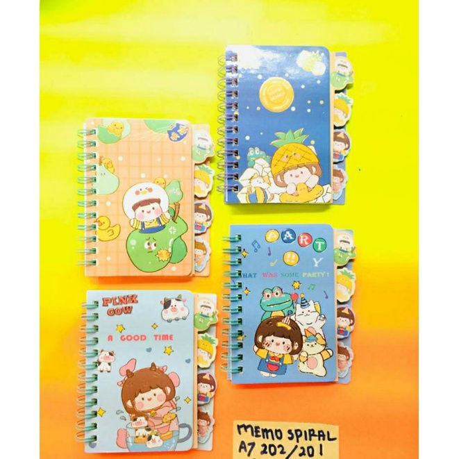 

Memo Spiral+Index A6/A7 X086K Cute Random