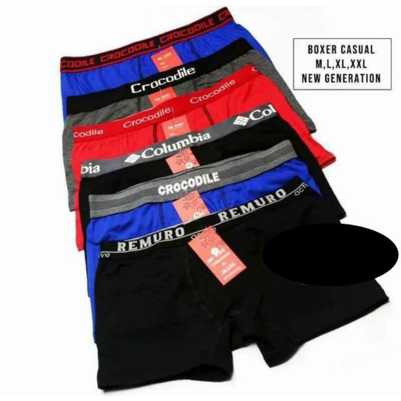 CD pria boxer isi 6 pcs, CD boxer Dewasa, Spandek katun Premium