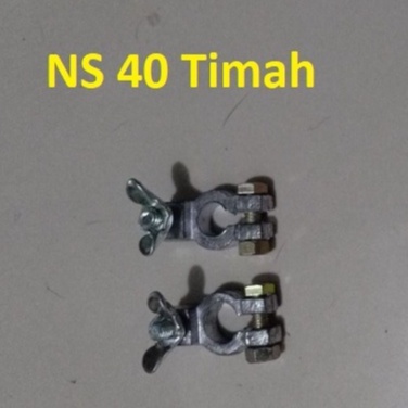 Kepala pala Aki Akki Accu Ns 40 Timah harga sepasang